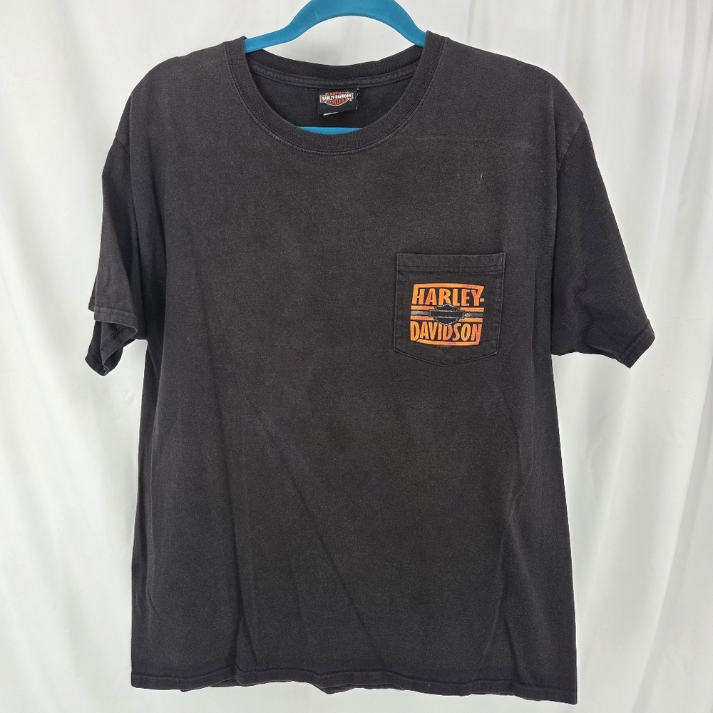 Harley-Davidson Pocket tshirt Harley Davidson World Oklahoma City 2009 Large